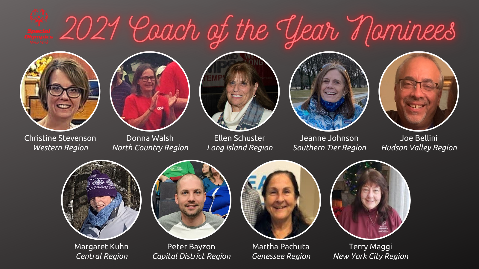 Coach of the Year Nominees 2021 Special Olympics New York